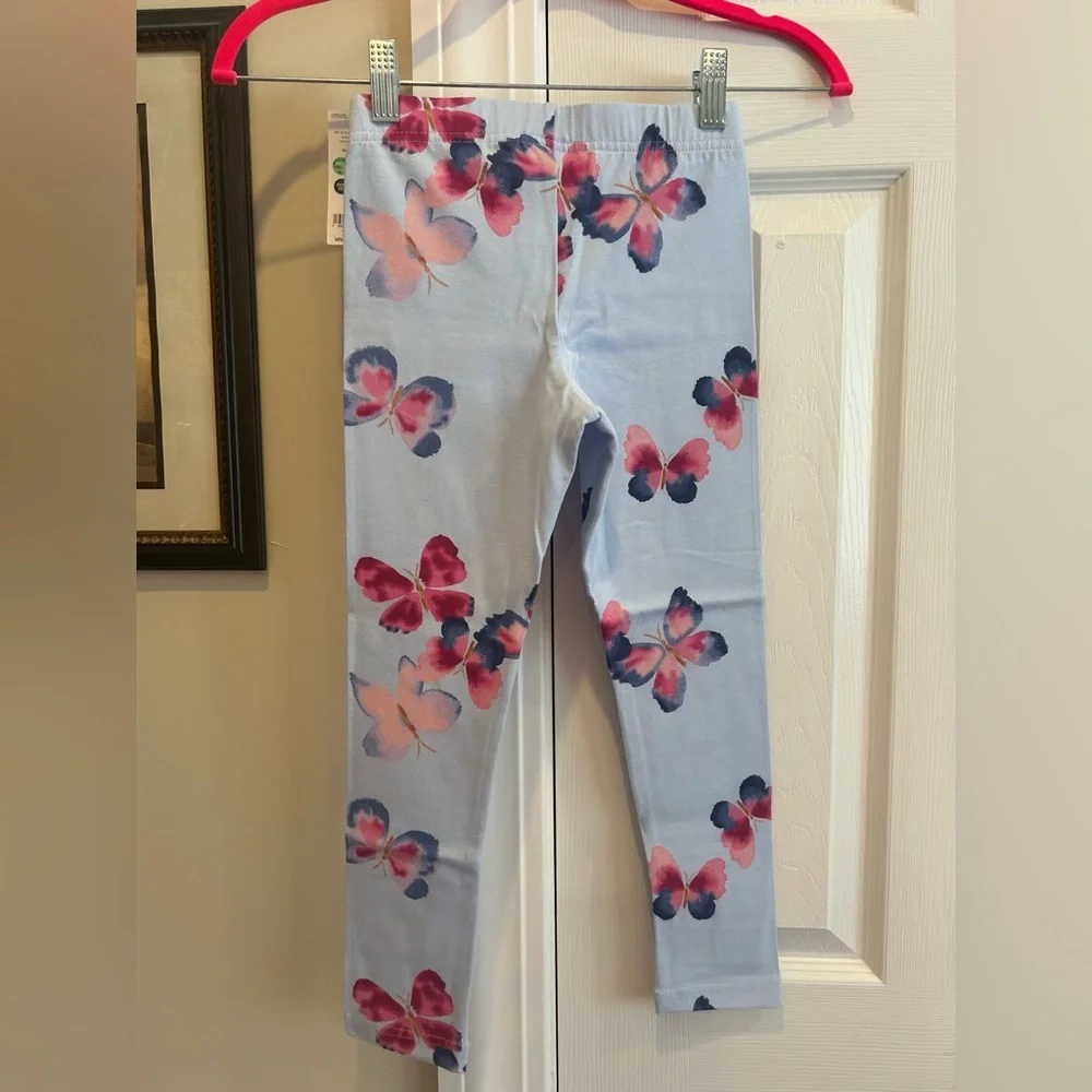 Carter's Blue Butterfly Floral Print Kids Leggings 🦋